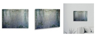Trademark Global Claude Monet Waterlillies Morning II Floating Brushed Aluminum Art - 22" x 25"